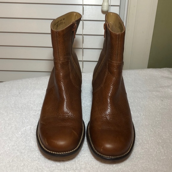 “R” Camel brown Leather Boots - Picture 2 of 7